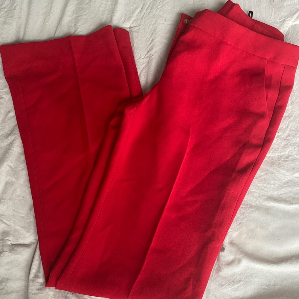 Red dress pants! Classy, chic & elegant